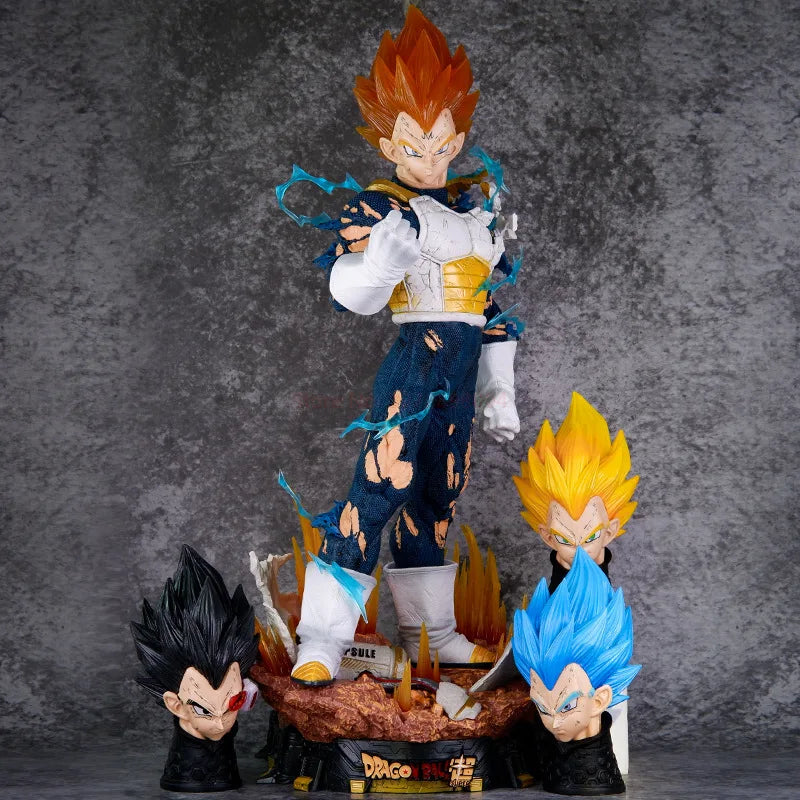 Dragon Ball - Vegeta 55 cm high with 4 replacable heads premium lightup action figure