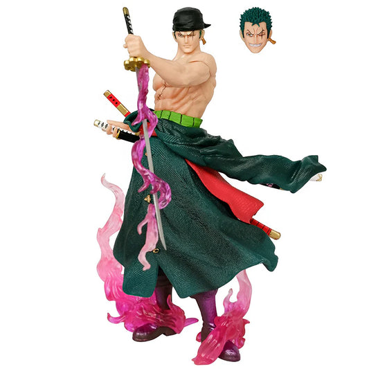 ONEPIECE : Roronoa Zoro One-Sword Style Double-Headed Statue