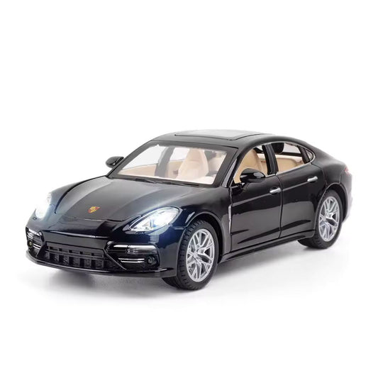 1:24 Scale Porsche Panamera Die-Cast Metal Model with Lights, Sound, and Smoke